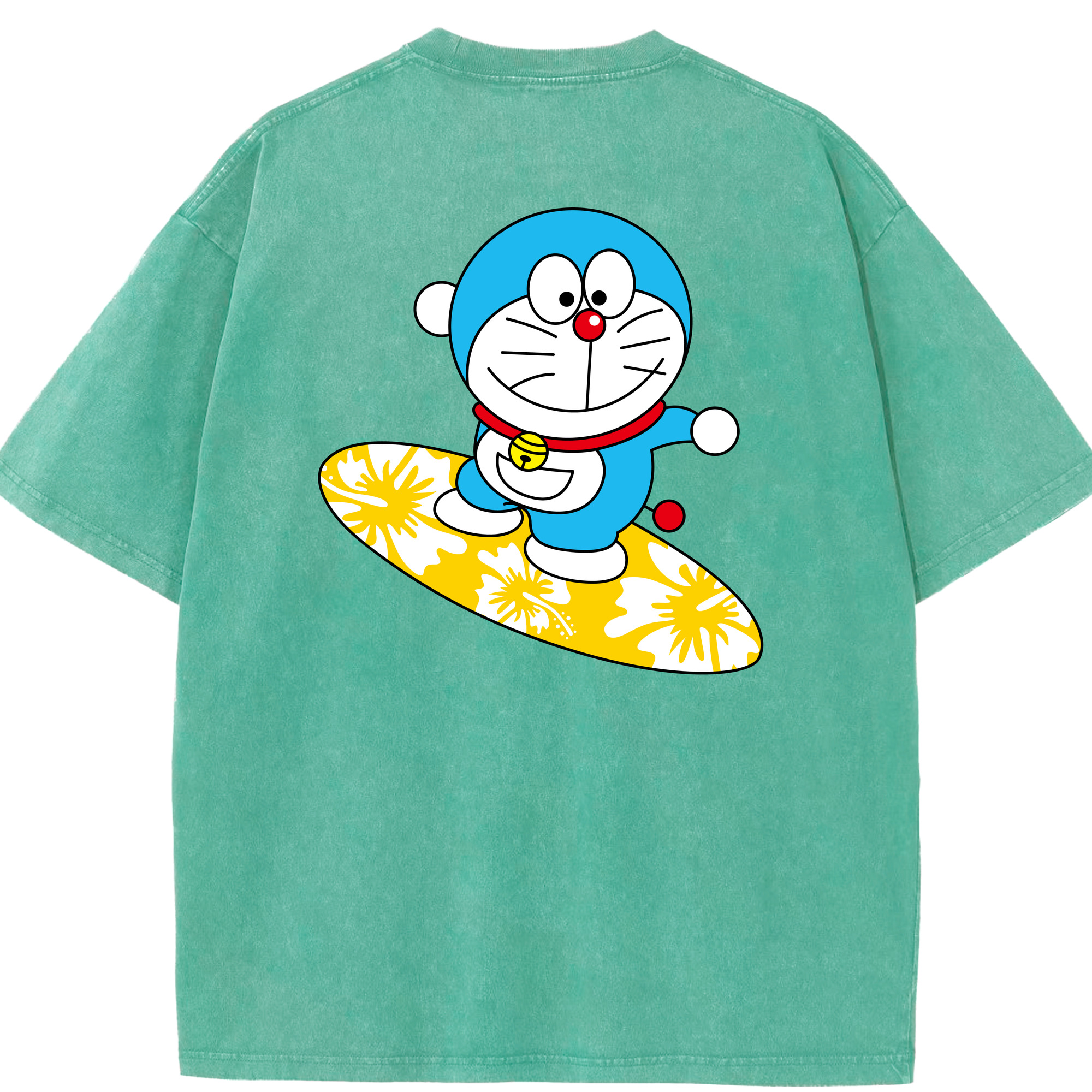（画像用） ドラえもん Doraemon 綿100% ヴィンテージ風 半袖Tシャツ（背面プリント）
